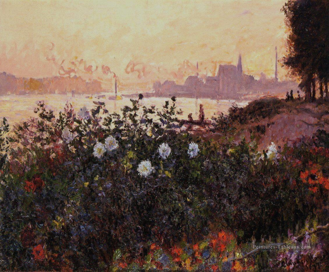 Argenteuil Fleurs au bord de la rivière Claude Monet Peintures à l'huile